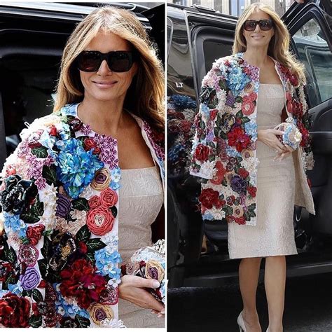 melania in dolce gabbana|dolce gabbana coat.